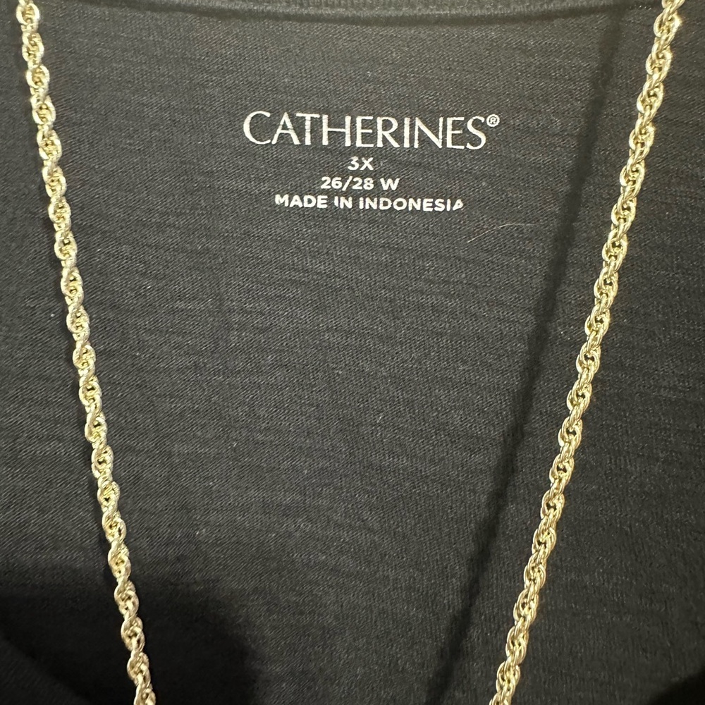 Catherine's Blouse Black Gold Plus Size 3X 26/28 W - Picture 8 of 9